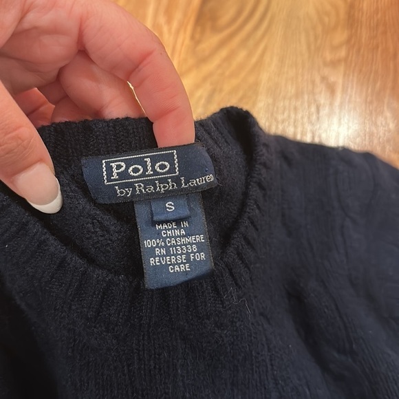 Boys Ralph Lauren Polo Sweater. Size S. Dark Blue with pattern. - Picture 3 of 3